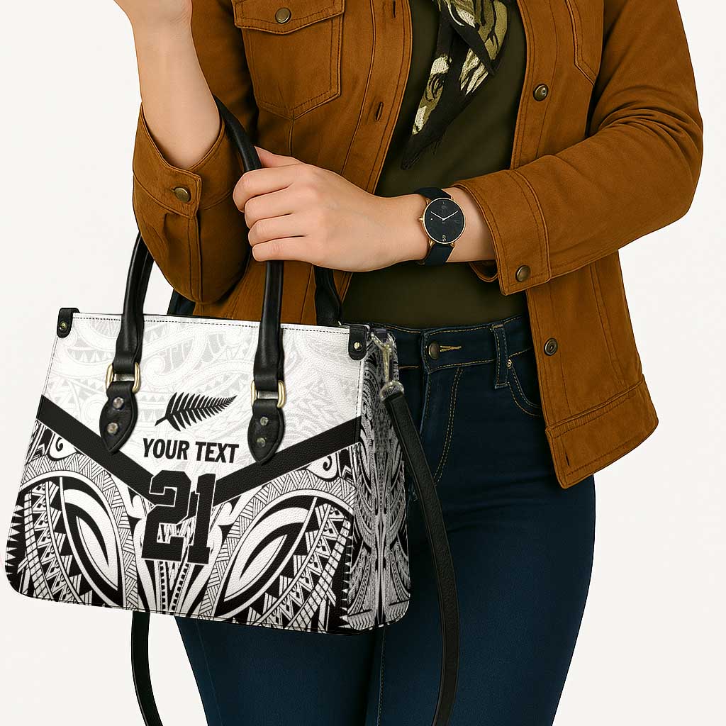 New Zealand Football Custom Leather Bag All White Fern Go Champions - Aussie Hoodie