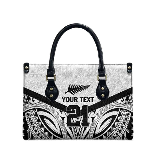 New Zealand Football Custom Leather Bag All White Fern Go Champions - Aussie Hoodie