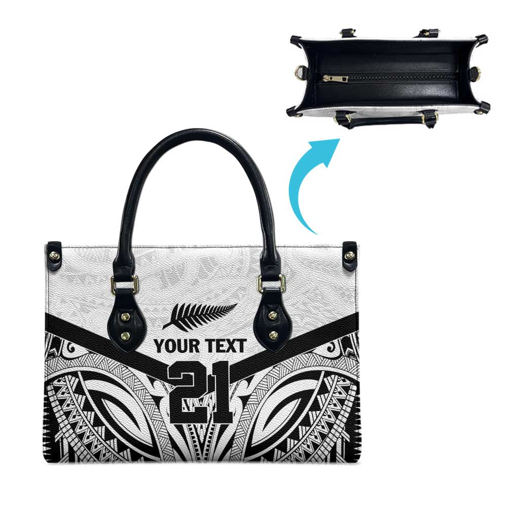 New Zealand Football Custom Leather Bag All White Fern Go Champions - Aussie Hoodie