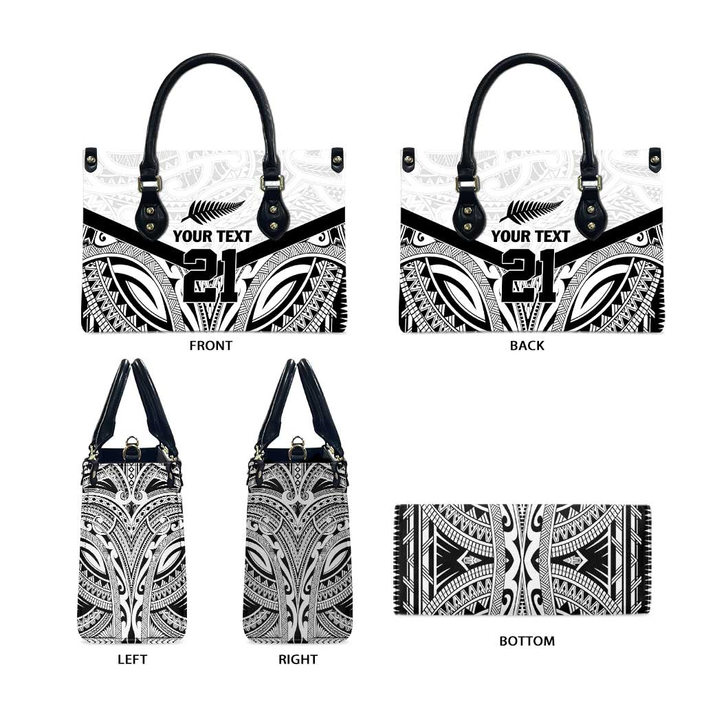 New Zealand Football Custom Leather Bag All White Fern Go Champions - Aussie Hoodie
