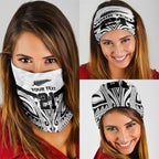 New Zealand Football Custom Neck Gaiter All White Fern Go Champions - Aussie Hoodie