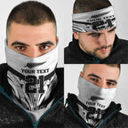 New Zealand Football Custom Neck Gaiter All White Fern Go Champions - Aussie Hoodie