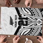 New Zealand Football Custom Puzzle All White Fern Go Champions - Aussie Hoodie
