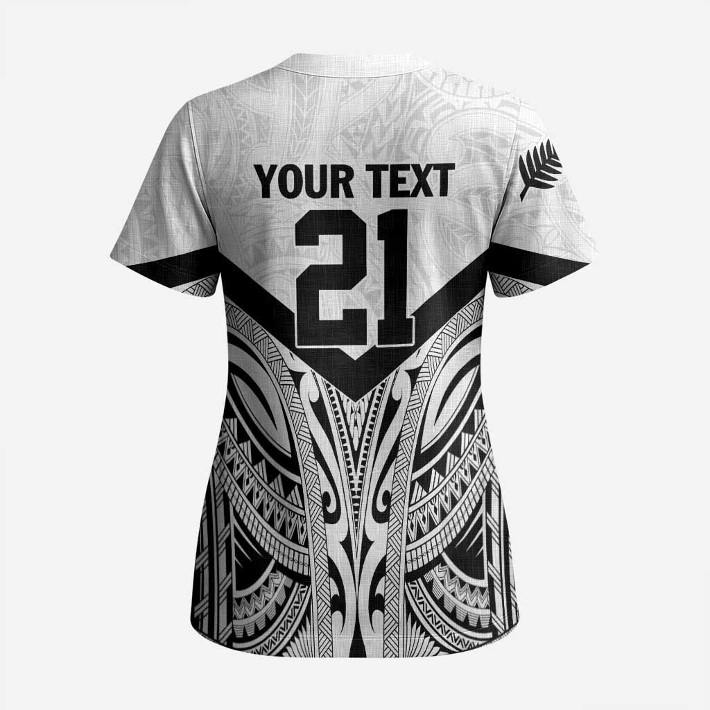 New Zealand Football Custom Scrub Top All White Fern Go Champions - Aussie Hoodie