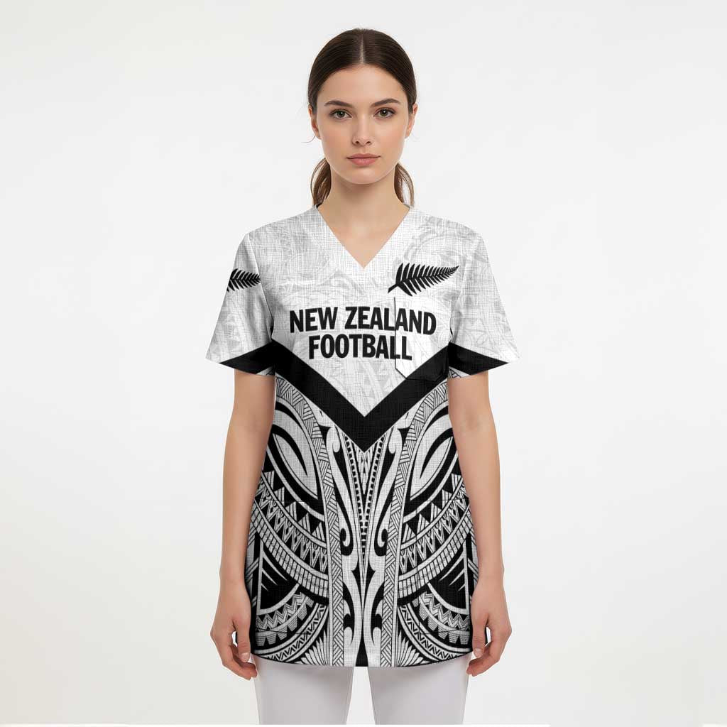 New Zealand Football Custom Scrub Top All White Fern Go Champions - Aussie Hoodie