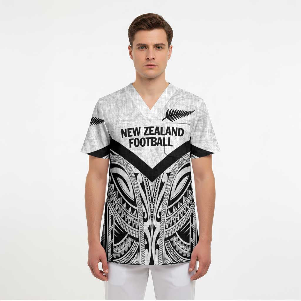 New Zealand Football Custom Scrub Top All White Fern Go Champions - Aussie Hoodie