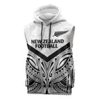 New Zealand Football Custom Sleeveless Hoodie All White Fern Go Champions - Aussie Hoodie