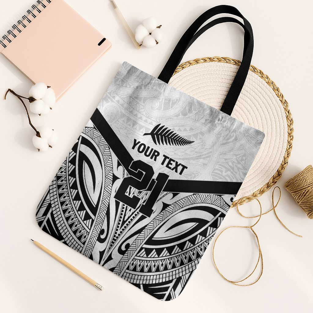 New Zealand Football Custom Tote Bag All White Fern Go Champions - Aussie Hoodie