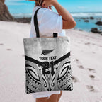 New Zealand Football Custom Tote Bag All White Fern Go Champions - Aussie Hoodie