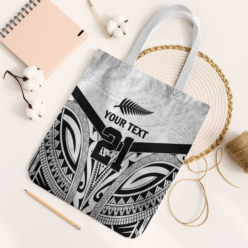 New Zealand Football Custom Tote Bag All White Fern Go Champions - Aussie Hoodie