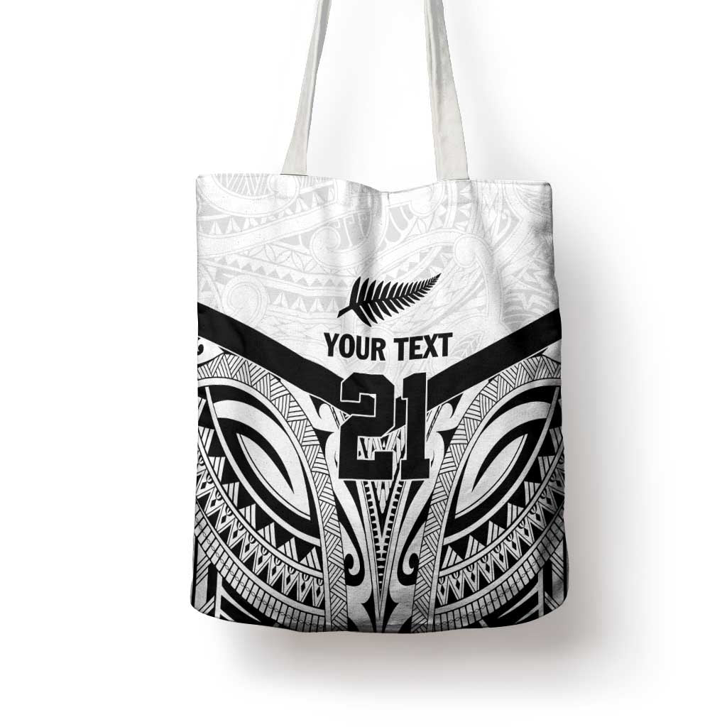 New Zealand Football Custom Tote Bag All White Fern Go Champions - Aussie Hoodie