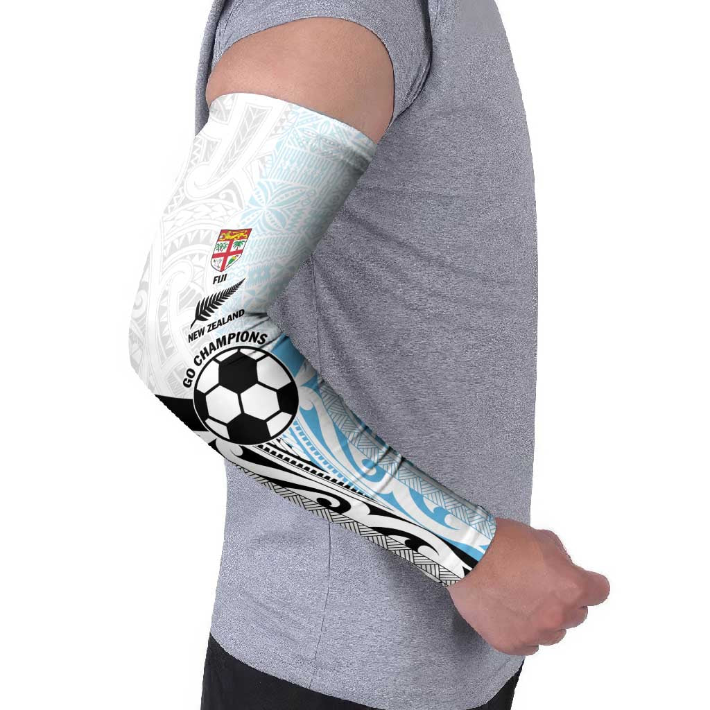 New Zealand-Fiji Football Custom Arm Sleeves Together Go Champions - Aussie Hoodie