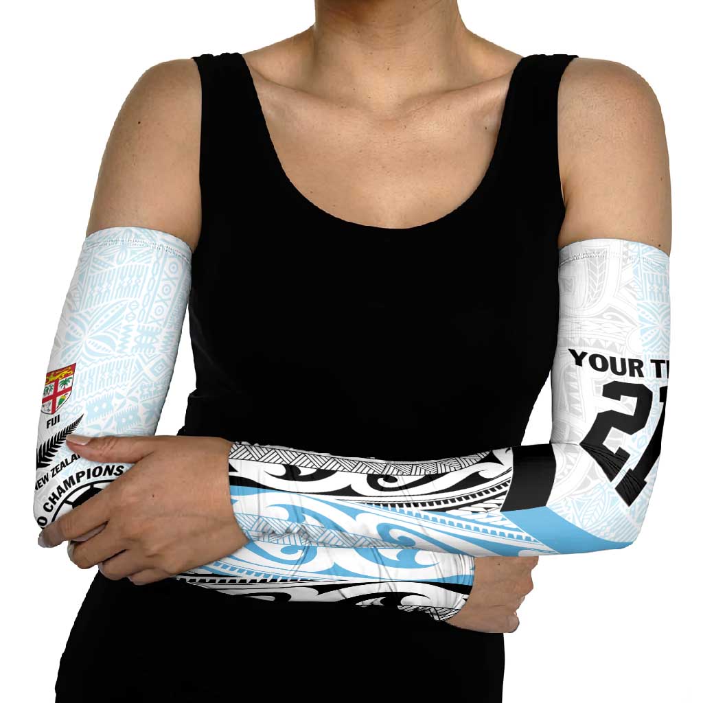 New Zealand-Fiji Football Custom Arm Sleeves Together Go Champions - Aussie Hoodie