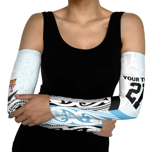 New Zealand-Fiji Football Custom Arm Sleeves Together Go Champions - Aussie Hoodie