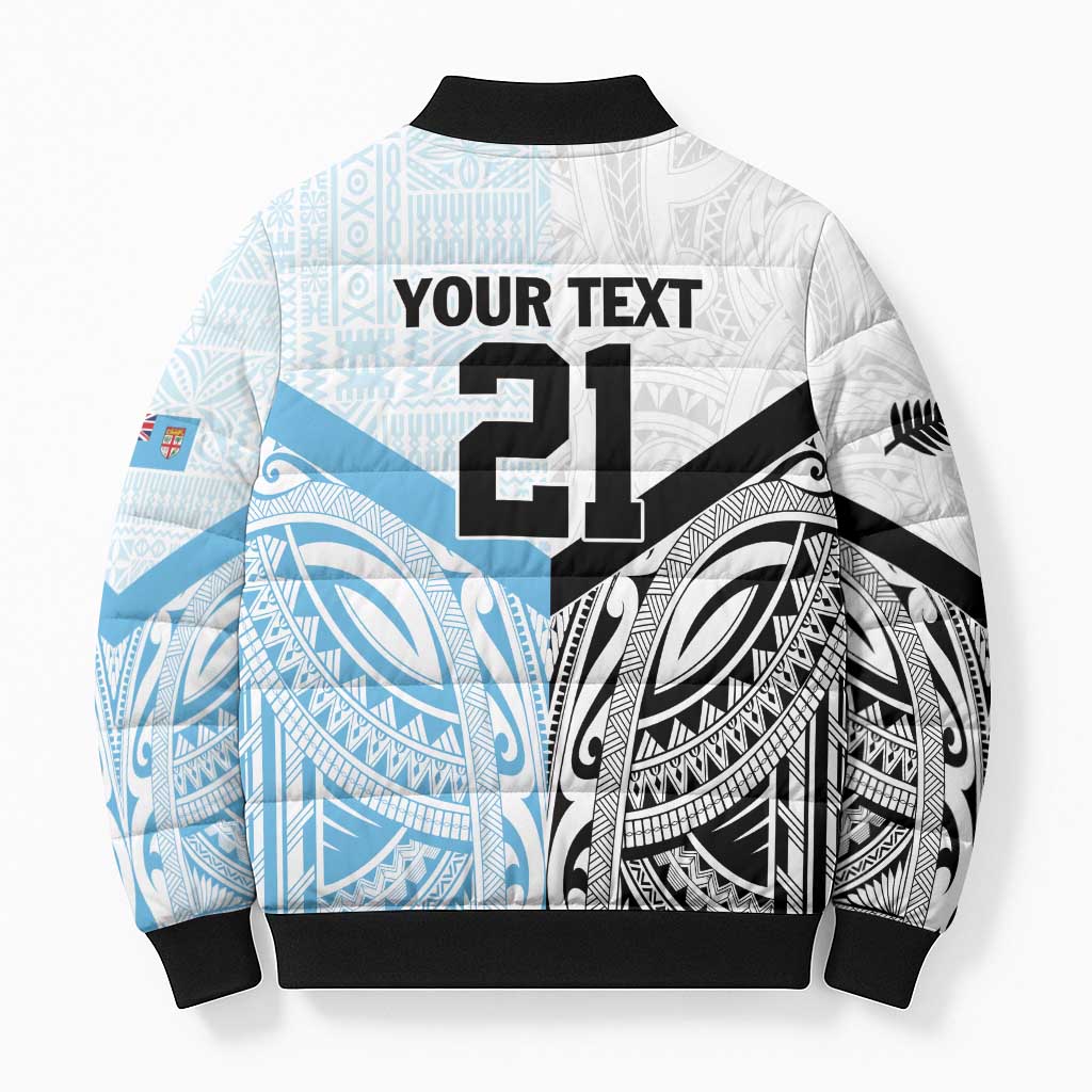 New Zealand-Fiji Football Custom Bomber Puffer Jacket Together Go Champions - Aussie Hoodie