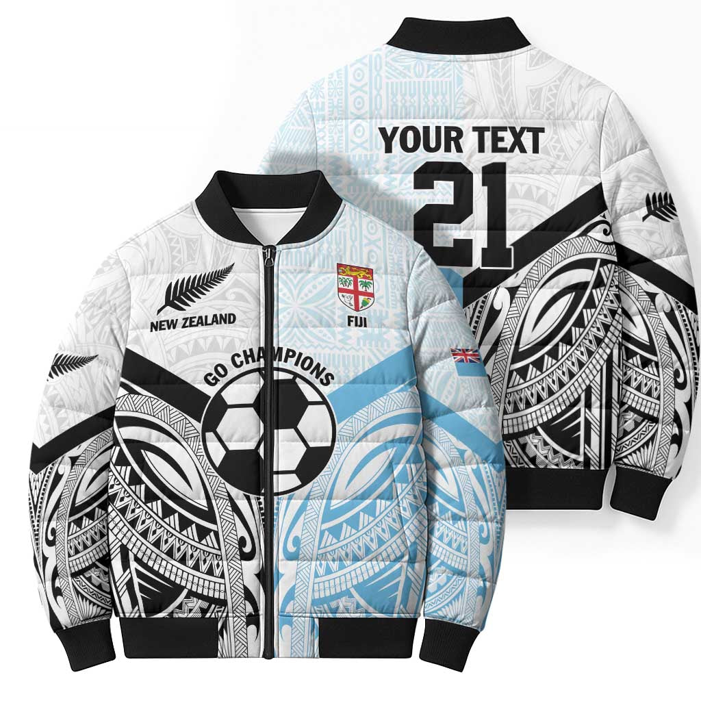 New Zealand-Fiji Football Custom Bomber Puffer Jacket Together Go Champions - Aussie Hoodie