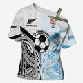 New Zealand-Fiji Football Custom Cross Shoulder Shirt Together Go Champions - Aussie Hoodie