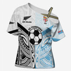 New Zealand-Fiji Football Custom Cross Shoulder Shirt Together Go Champions - Aussie Hoodie