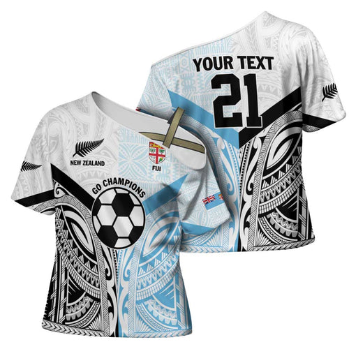 New Zealand-Fiji Football Custom Cross Shoulder Shirt Together Go Champions - Aussie Hoodie