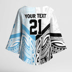 New Zealand-Fiji Football Custom Kimono Sleeve Blouse Together Go Champions - Aussie Hoodie