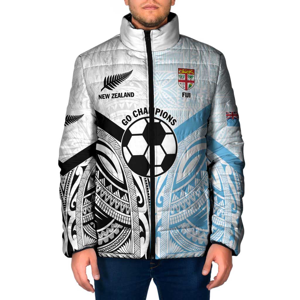 New Zealand-Fiji Football Custom Padded Jacket Together Go Champions - Aussie Hoodie