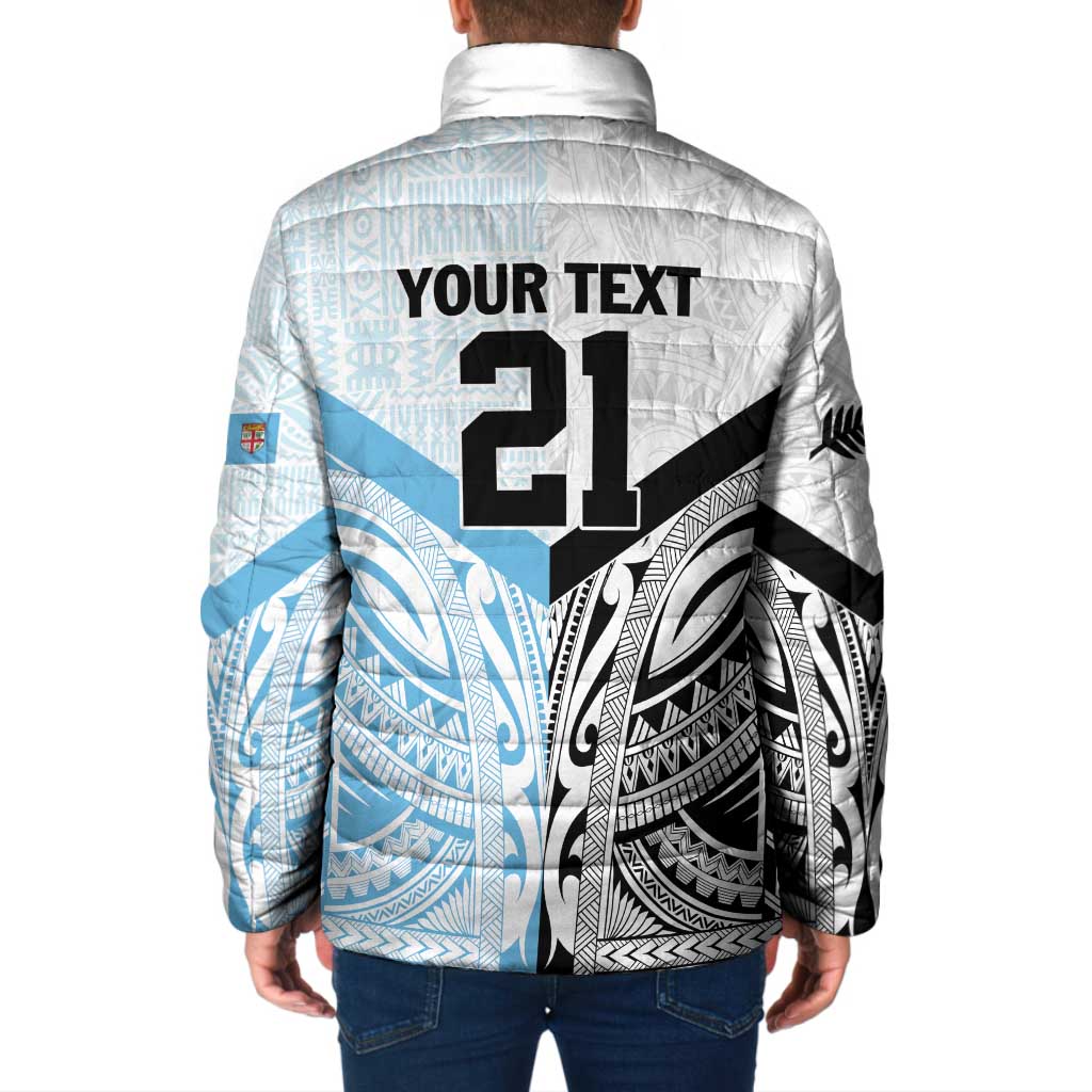 New Zealand-Fiji Football Custom Padded Jacket Together Go Champions - Aussie Hoodie