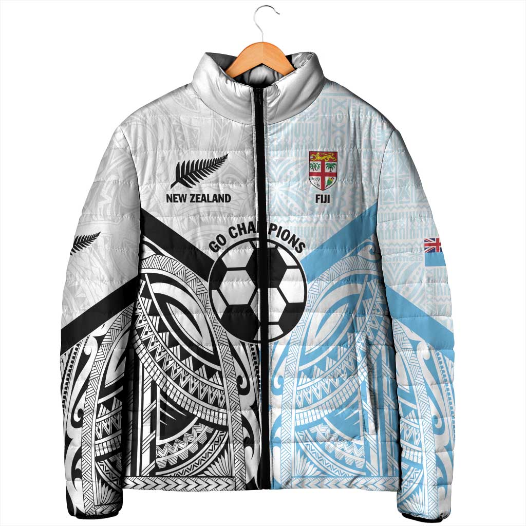 New Zealand-Fiji Football Custom Padded Jacket Together Go Champions - Aussie Hoodie