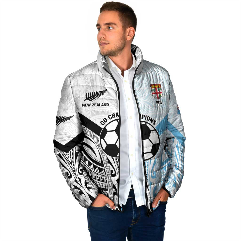 New Zealand-Fiji Football Custom Padded Jacket Together Go Champions - Aussie Hoodie