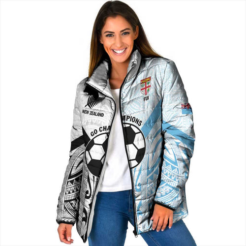 New Zealand-Fiji Football Custom Padded Jacket Together Go Champions - Aussie Hoodie