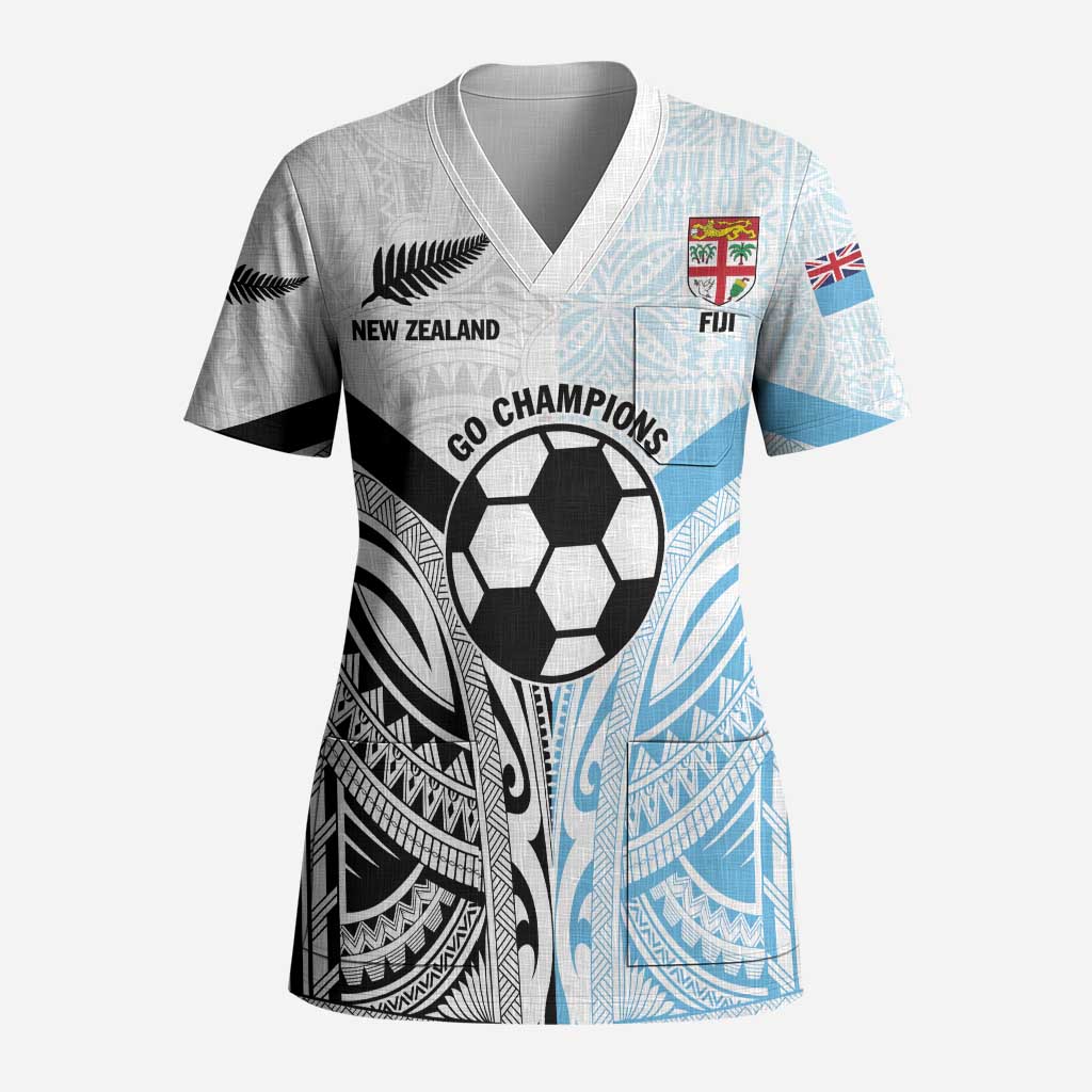 New Zealand-Fiji Football Custom Scrub Top Together Go Champions - Aussie Hoodie