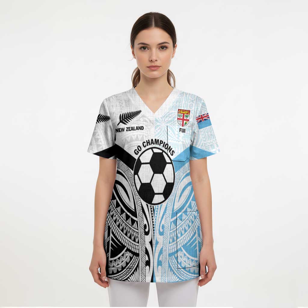 New Zealand-Fiji Football Custom Scrub Top Together Go Champions - Aussie Hoodie