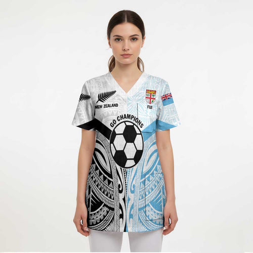 New Zealand-Fiji Football Custom Scrub Top Together Go Champions - Aussie Hoodie