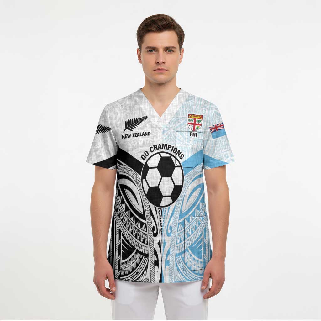 New Zealand-Fiji Football Custom Scrub Top Together Go Champions - Aussie Hoodie