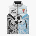 New Zealand-Fiji Football Custom Sleeveless Puffer Jacket Together Go Champions - Aussie Hoodie