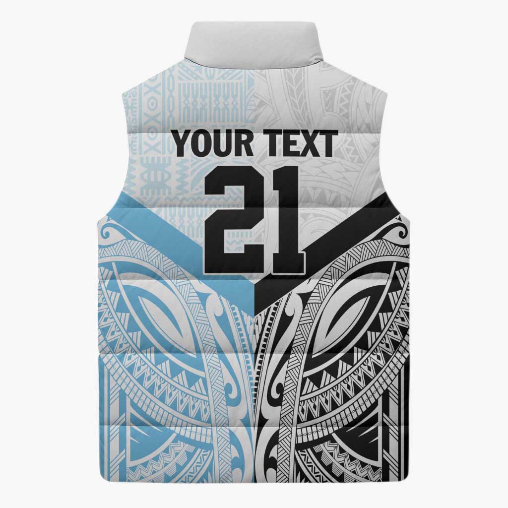 New Zealand-Fiji Football Custom Sleeveless Puffer Jacket Together Go Champions - Aussie Hoodie