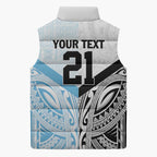 New Zealand-Fiji Football Custom Sleeveless Puffer Jacket Together Go Champions - Aussie Hoodie