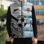 New Zealand-Fiji Football Custom Sleeveless Puffer Jacket Together Go Champions - Aussie Hoodie