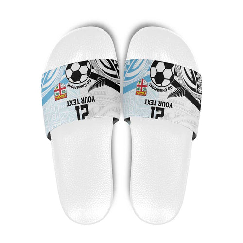 New Zealand-Fiji Football Custom Slide Sandals Together Go Champions - Aussie Hoodie