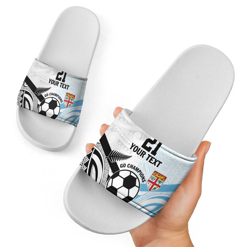 New Zealand-Fiji Football Custom Slide Sandals Together Go Champions - Aussie Hoodie