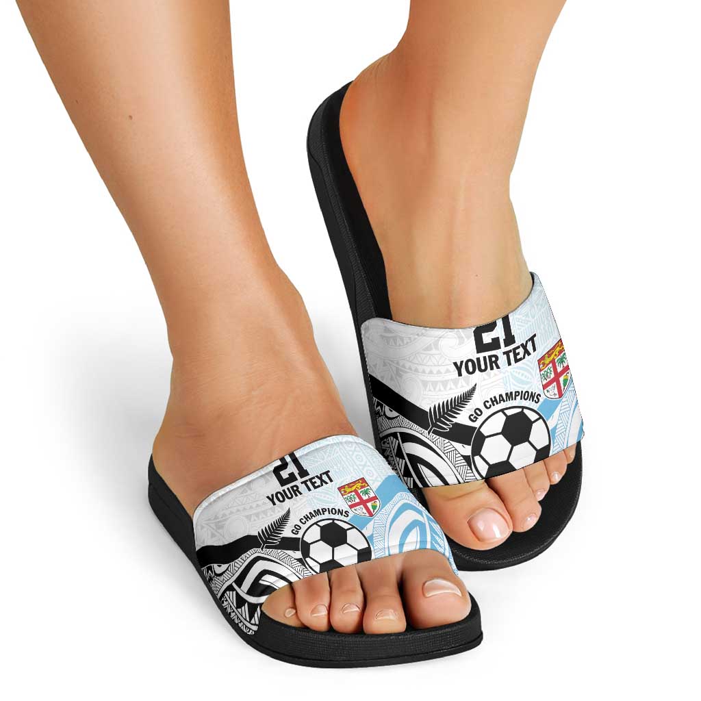 New Zealand-Fiji Football Custom Slide Sandals Together Go Champions - Aussie Hoodie