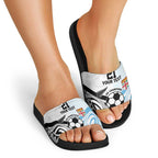 New Zealand-Fiji Football Custom Slide Sandals Together Go Champions - Aussie Hoodie