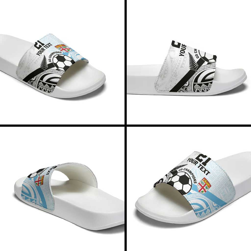 New Zealand-Fiji Football Custom Slide Sandals Together Go Champions - Aussie Hoodie