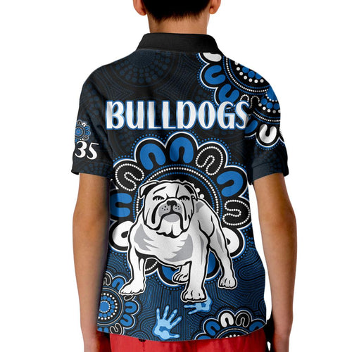 NRL Canterbury-Bankstown Bulldogs Rugby Berries 1935 Aboriginal No2 Kid Polo Shirt LT9