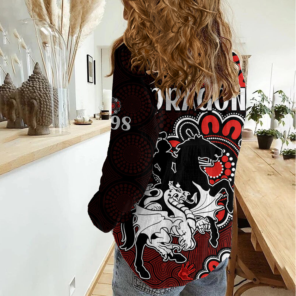 NRL St. George Illawarra Dragons Rugby Saints 1998 Aboriginal Women Casual Shirt LT9