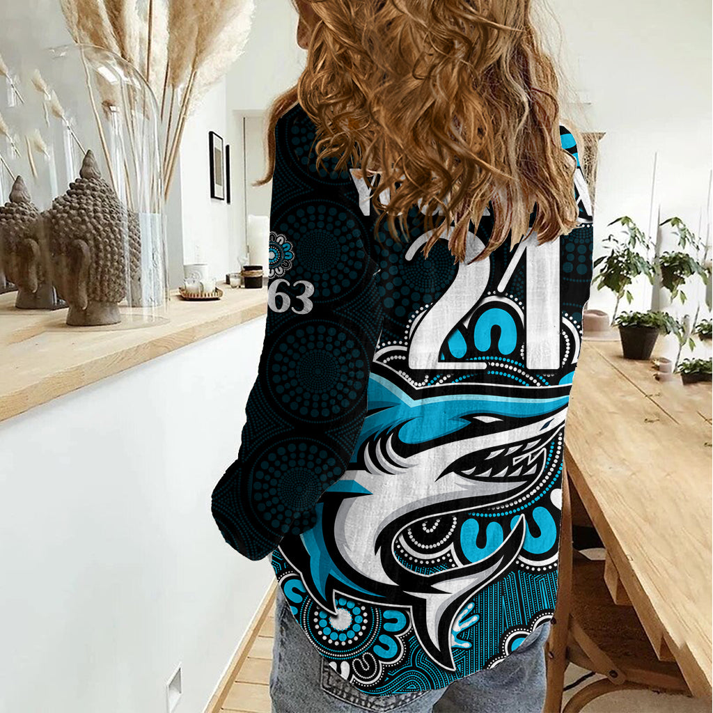 (Custom Personalised) NRL Cronulla-Sutherland Sharks Rugby Sharkies 1963 Aboriginal Women Casual Shirt LT9