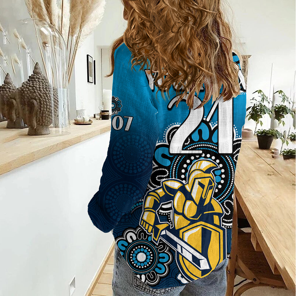 (Custom Personalised) NRL Gold Coast Titans Rugby GLD 2007 Aboriginal Women Casual Shirt LT9