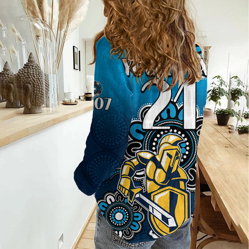 (Custom Personalised) NRL Gold Coast Titans Rugby GLD 2007 Aboriginal Women Casual Shirt LT9