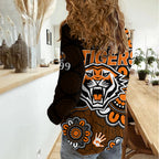 NRL Wests Tigers Rugby Founded 1999 Aboriginal Women Casual Shirt LT9