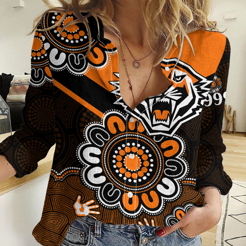 (Custom Personalised) NRL Wests Tigers Rugby Founded 1999 Aboriginal Women Casual Shirt LT9
