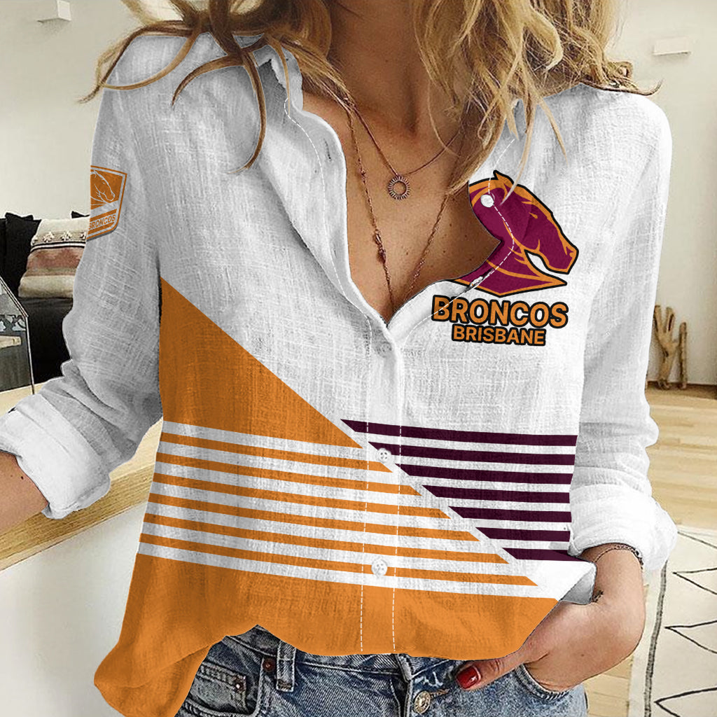 2023 Brisbane Broncos NRL Women Casual Shirt No1 LT9